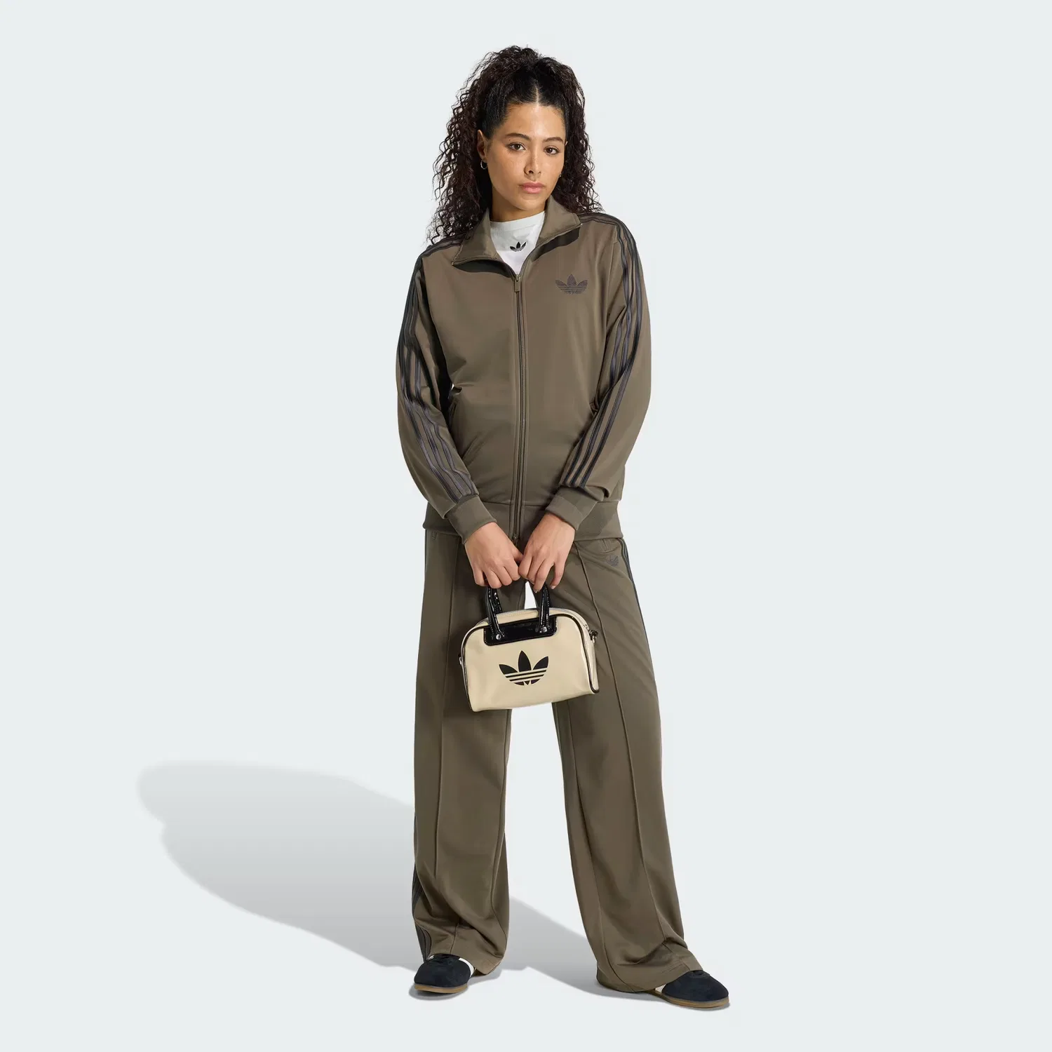 Женская олимпийка свободного кроя Firebird Track Top Loose Adidas Originals, Branch/Utility Black — фото 4