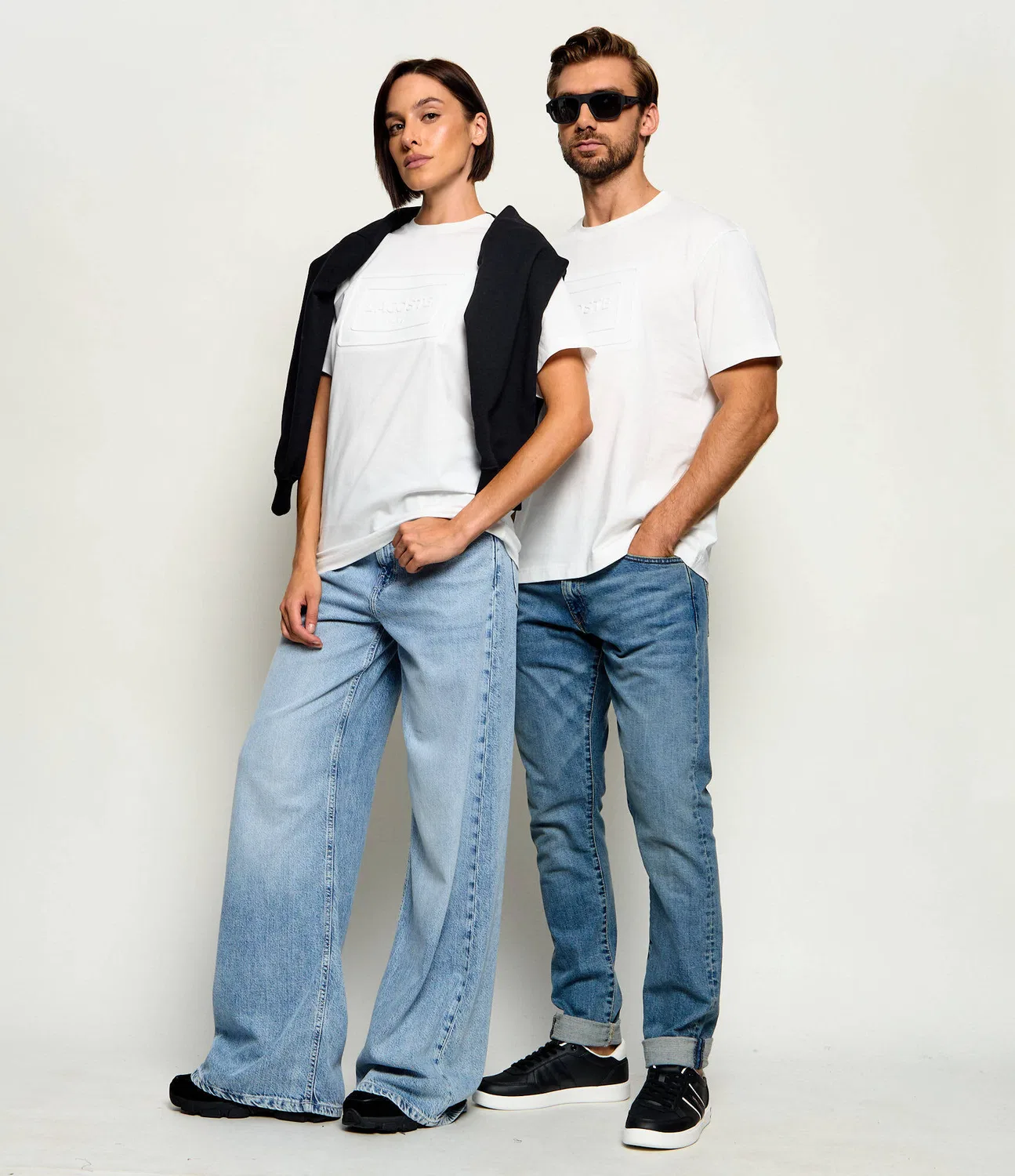 Футболка хлопковая Lacoste, Bianco — фото 2