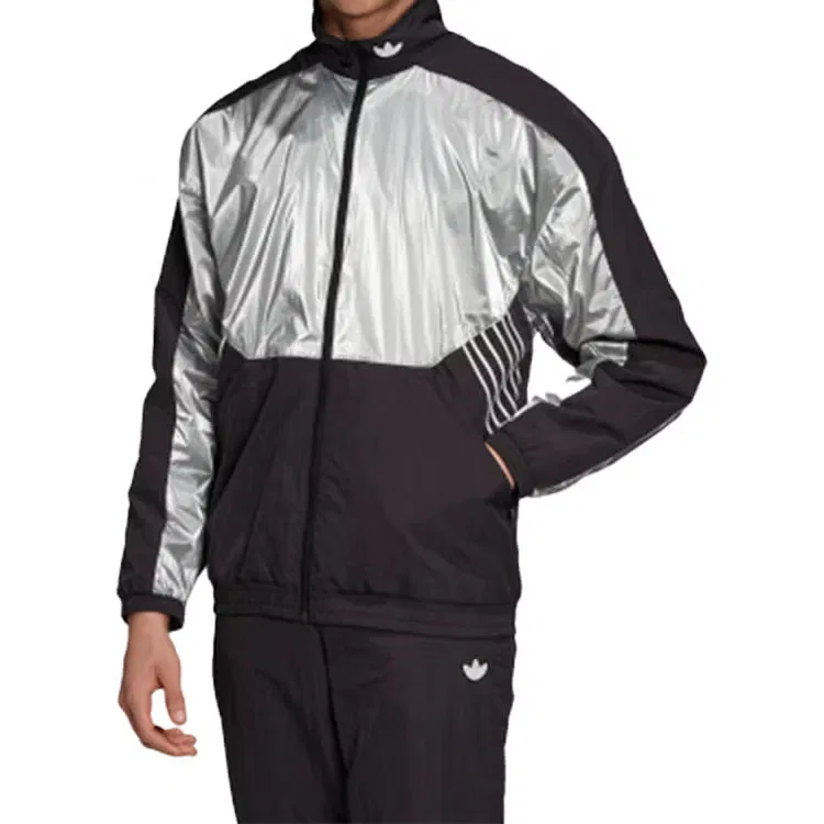 Куртка спортивная с воротником-стойкой TLM 02 Trackt Colorblock Adidas, черный — фото 2