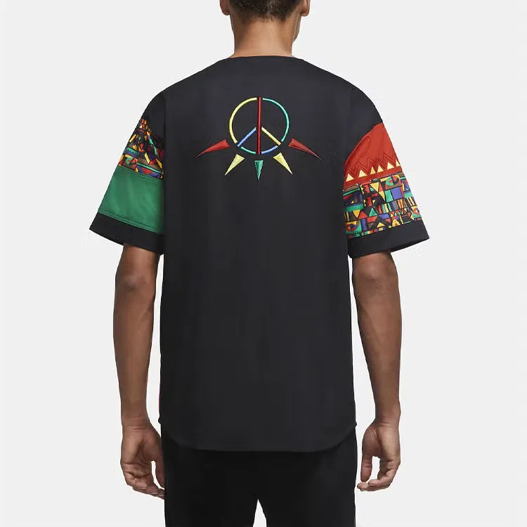 Куртка с коротким рукавом и геометрическим принтом Nike, черный — фото 4