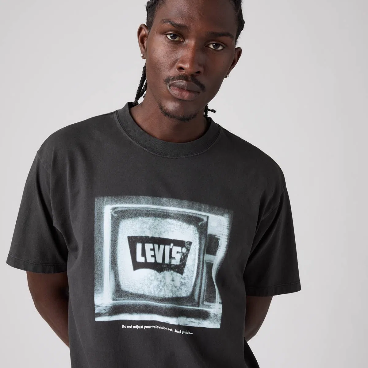 Винтажная футболка с графическим принтом Levi's, Blurred Phantom - Black — фото 2