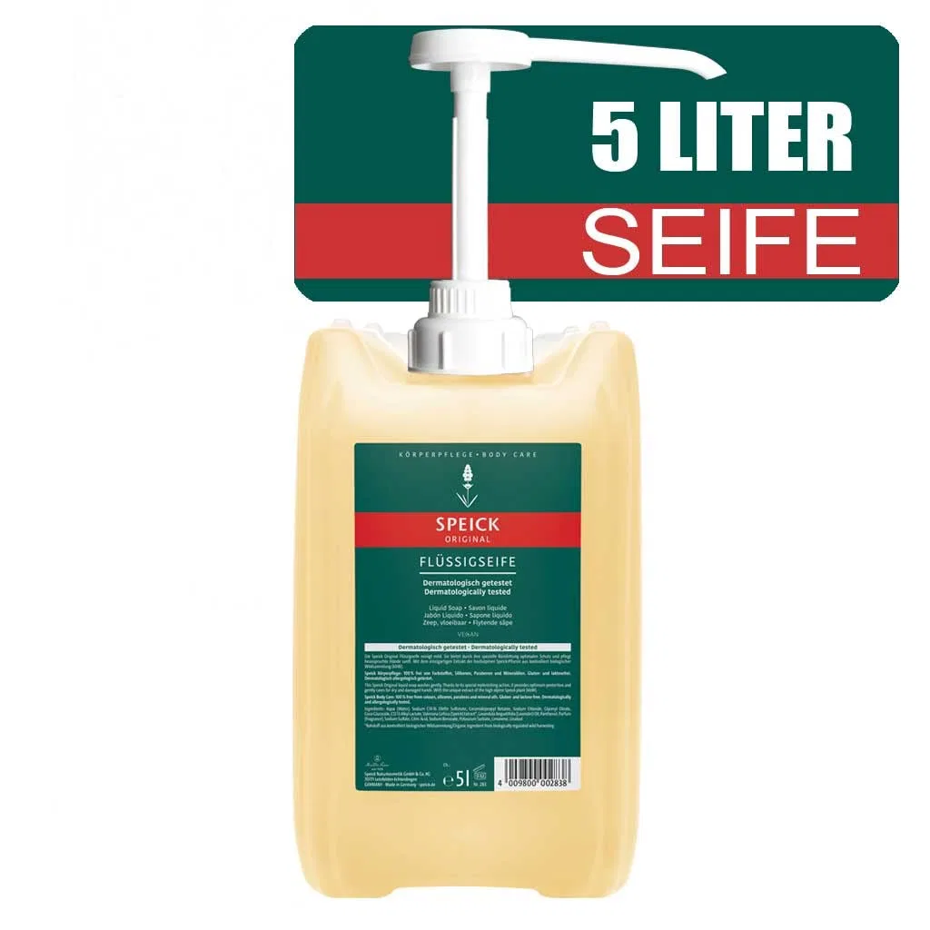 Жидкое мыло Speick Original с дозатором 5л, Gel Wasserbettbedarf