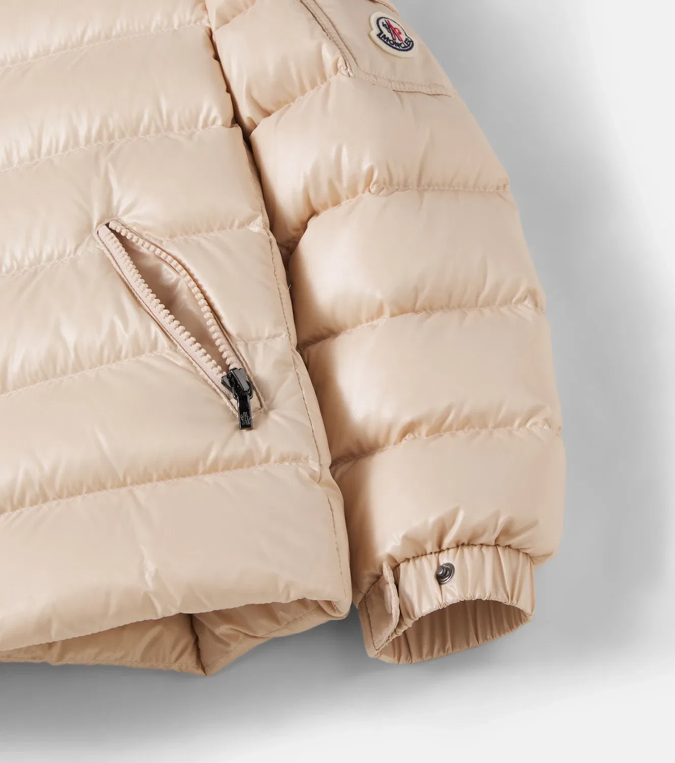 Легкая куртка с капюшоном Badyf Moncler Enfant, бежевый — фото 4