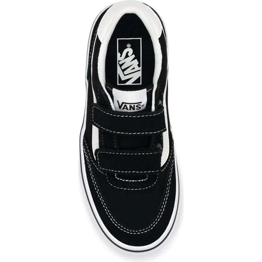 Кроссовки повседневные с липучками Vans Brooklyn Ls V, Черно-белый — фото 2