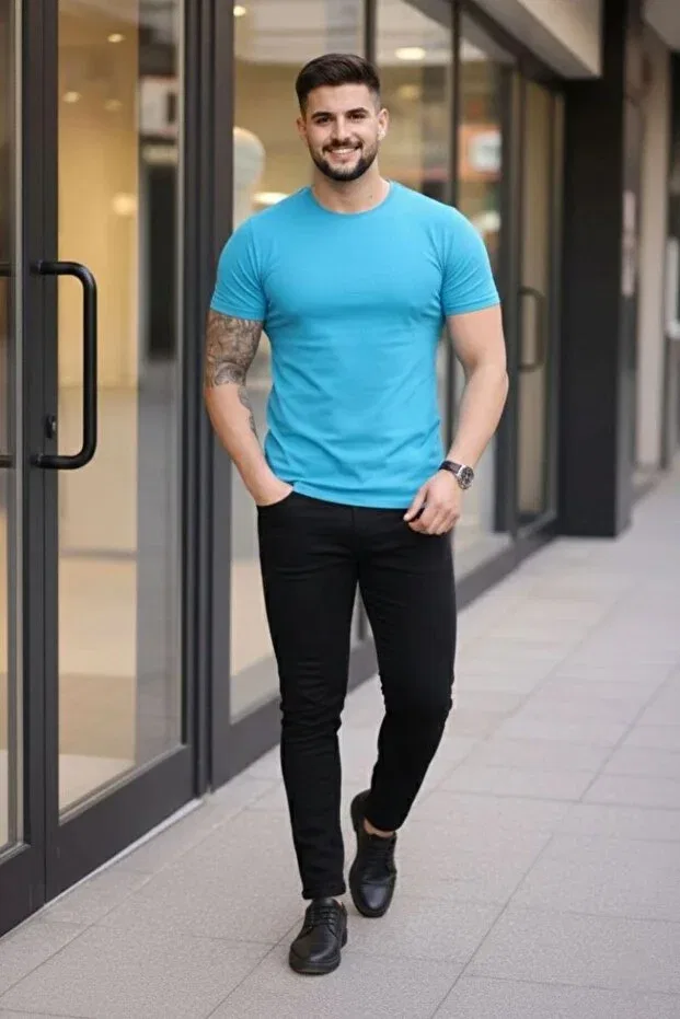 Мужская футболка с длинным рукавом Vexor, Light Blue