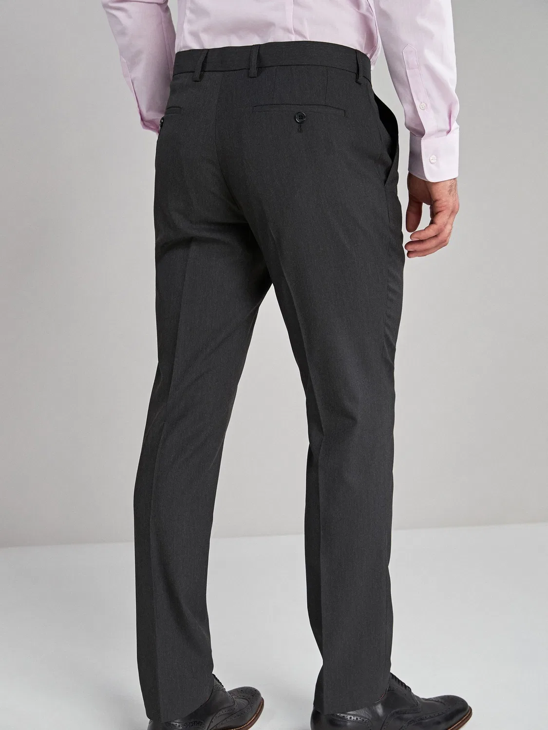 Брюки узкие, модель Slim Fit Stretch Smart Next, угольно-серый — фото 2