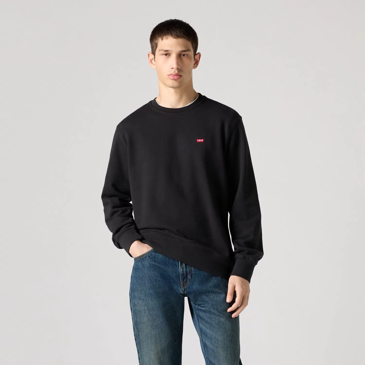 Мужской свитшот с круглым вырезом Levi's, Mineral Black — фото 2