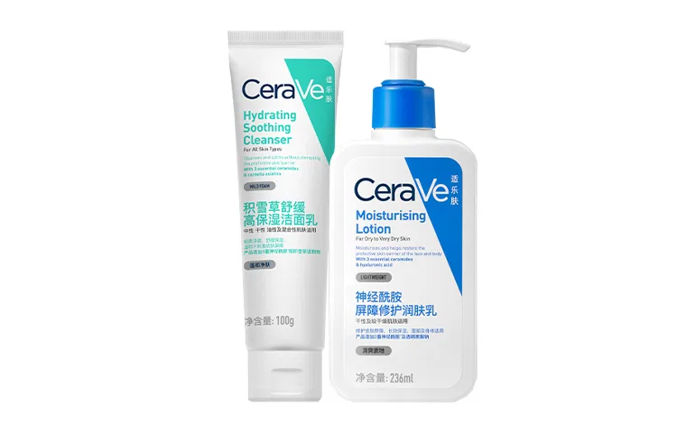 Набор для ухода за кожей CeraVe с очищающим средством и лосьоном, 100 г + 236 мл, CeraVe