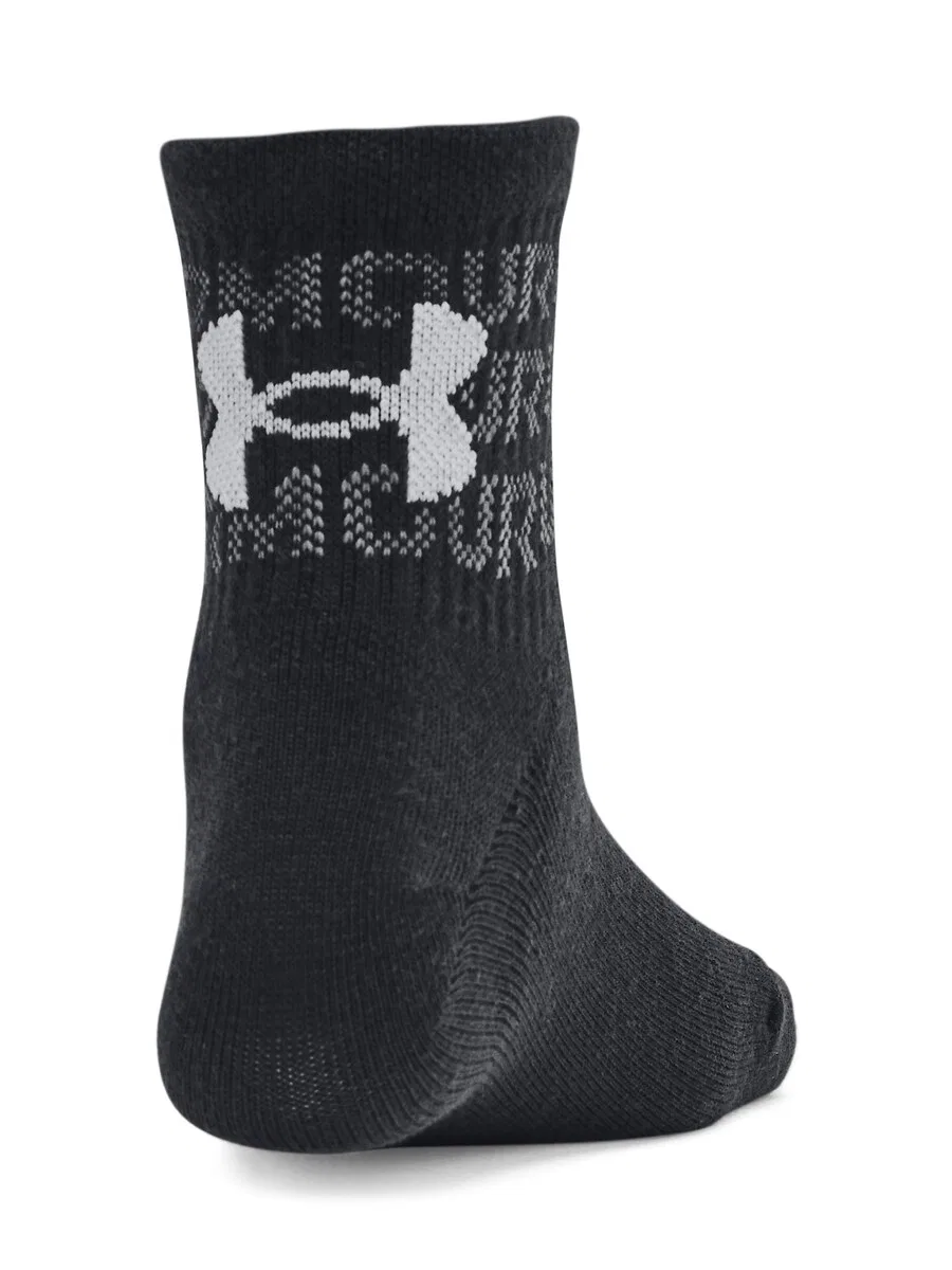 Спортивные носки UNDER ARMOUR 'Essential' в светло-сером, черном и белом цветах — фото 3