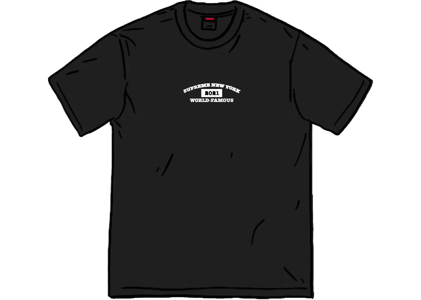 Мужская футболка с принтом Supreme World Famous Top, Black
