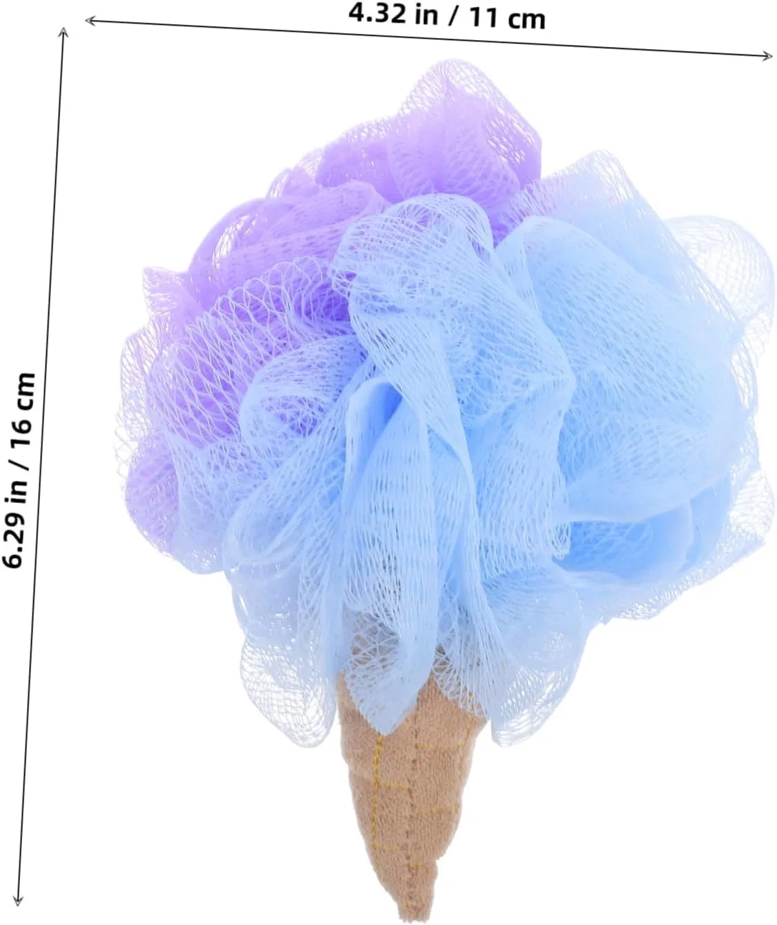 Мочалка для душа Ice Cream Shower Flowers, FOMIYES, 1 шт, 16x11x11 см, Multi-coloured — фото 3