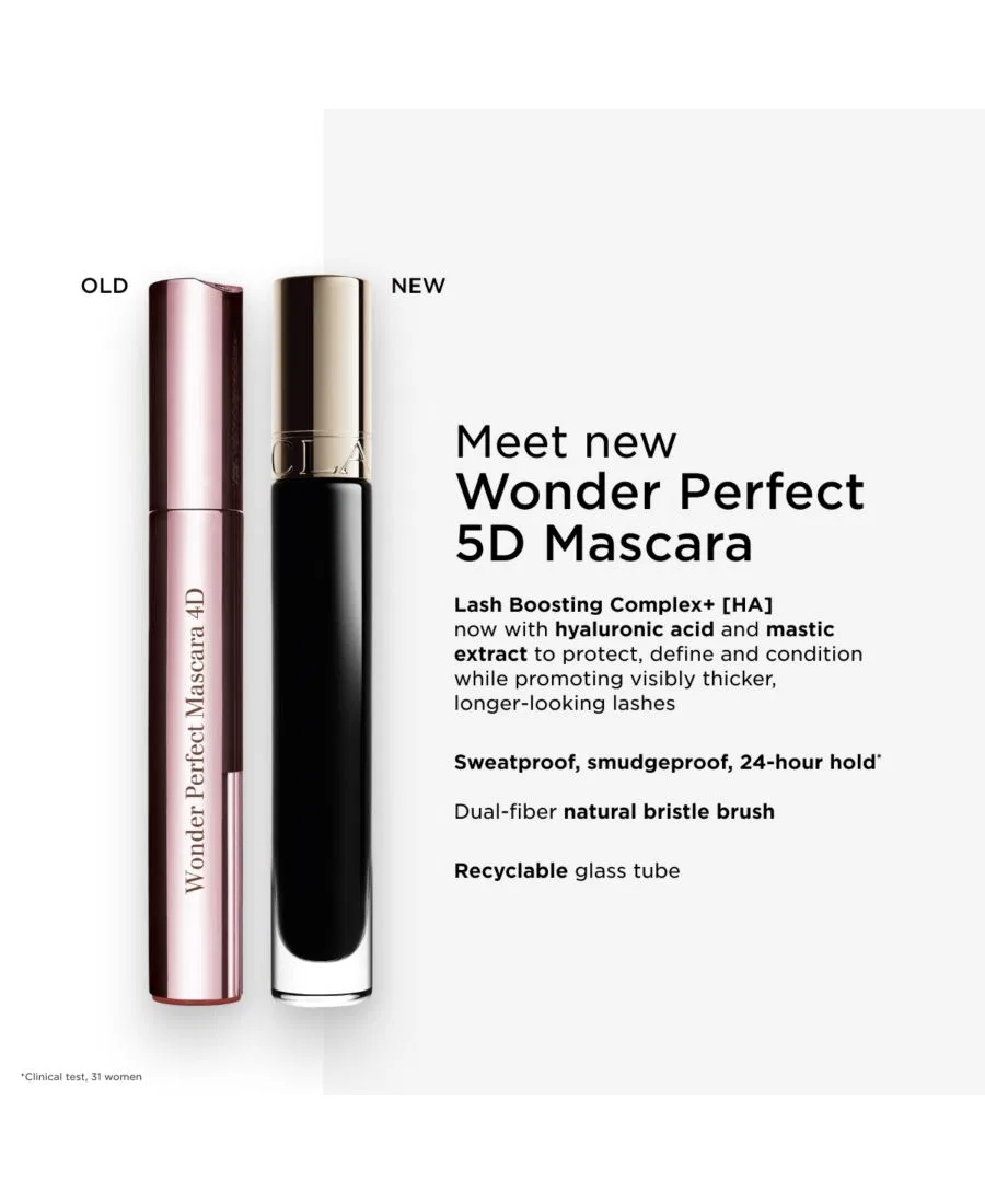 Тушь для ресниц Wonder Perfect 5D, 5,7 мл Clarins, 01 Black — фото 2