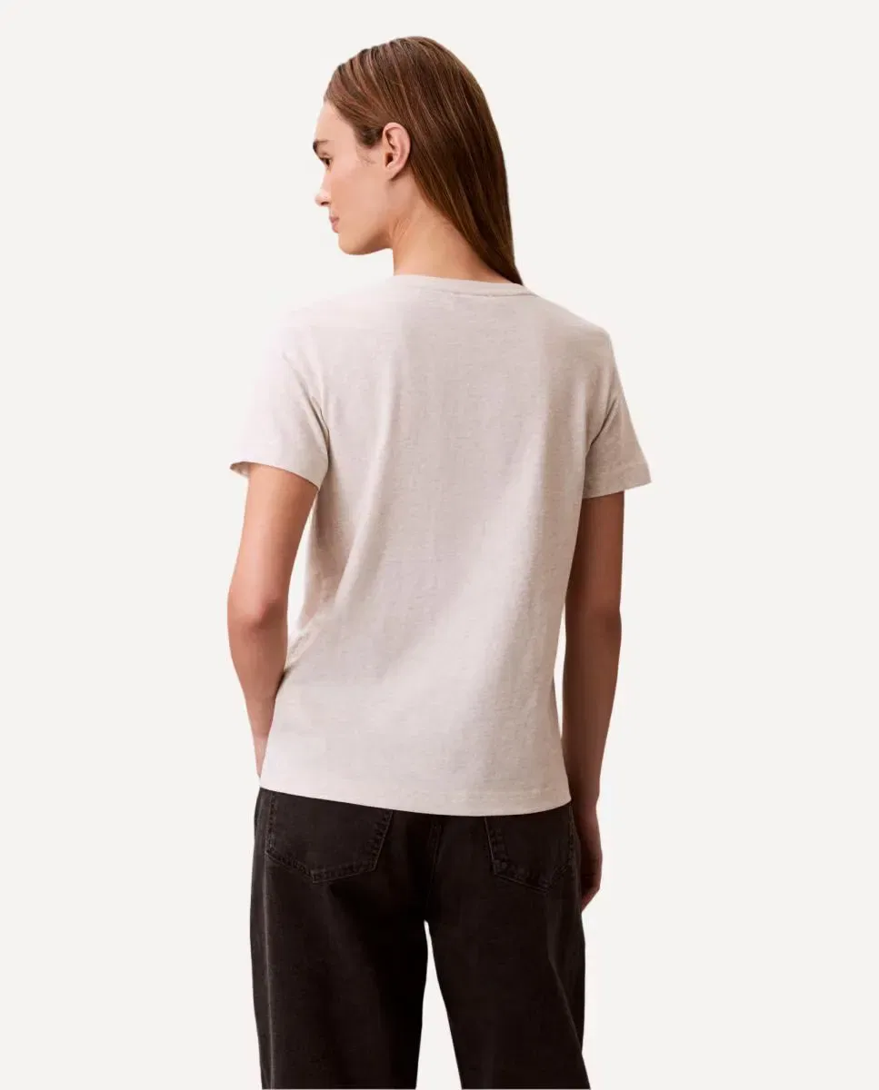 Женская футболка с v-образным вырезом Calvin Klein, Gris Claro — фото 2