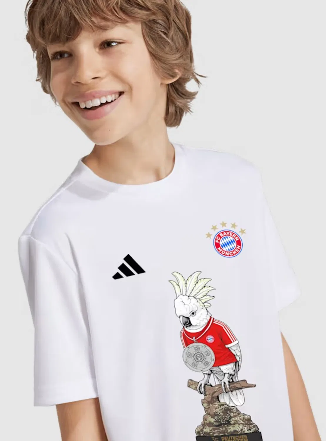 Футболка Adidas Performance белого цвета — фото 4