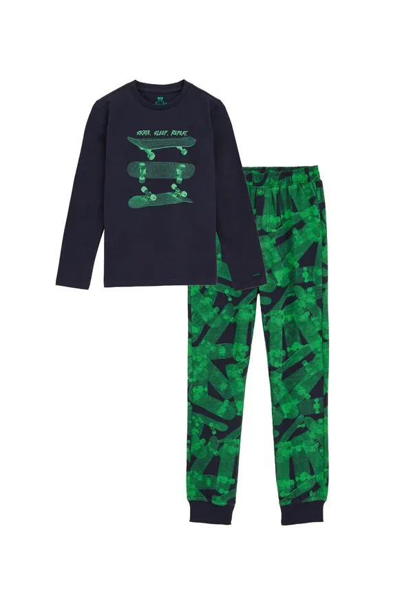 Комплект пижамы с принтом Pyjama set We Fashion, Navy Blue, темно-синий — фото 4