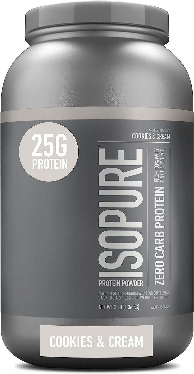 

Изолят протеина Isopure Zero Carb, 1360 г, печенье&крем