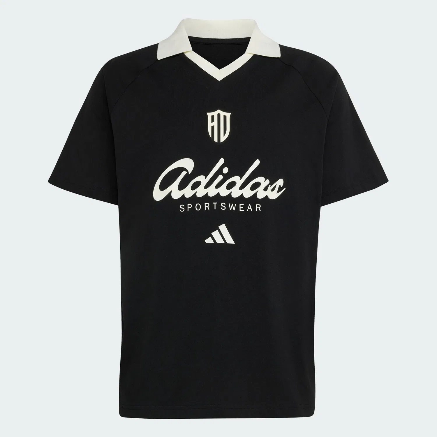 Мужское поло с графическим принтом Lux Tiro Script Grafik Adidas, Schwarz Weiss — фото 2
