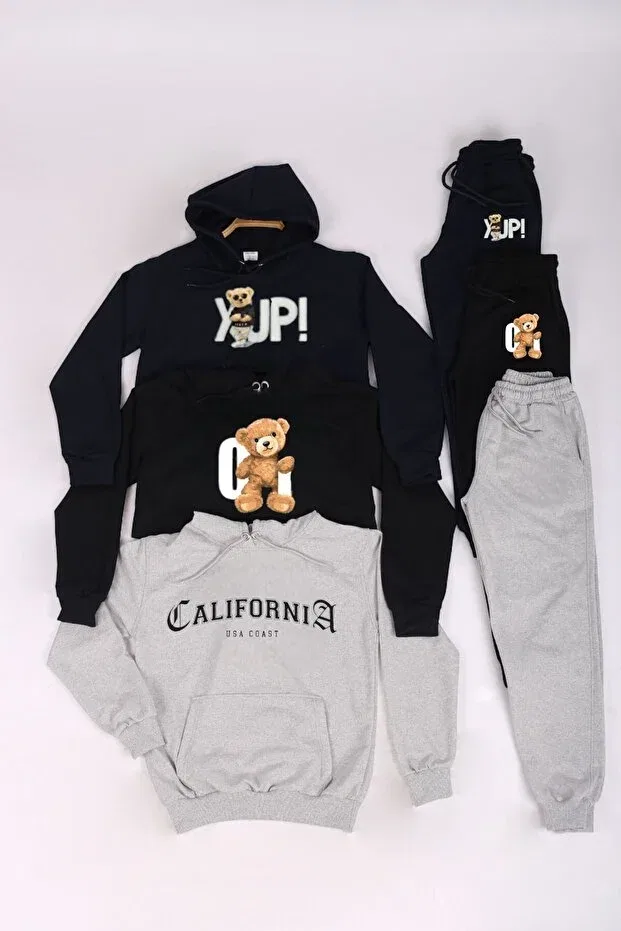 Детский спортивный комплект с принтом Merry Store, Gray Black Laci