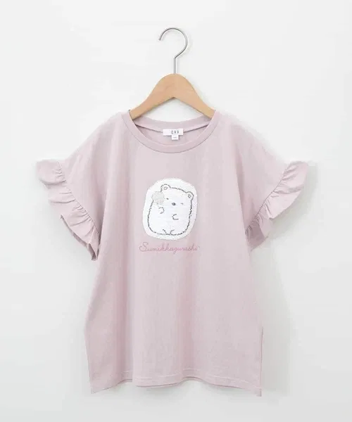 Детская футболка с принтом и пайетками Spangle T-shirt Sumikko Gurashi a.v.v, White — фото 2