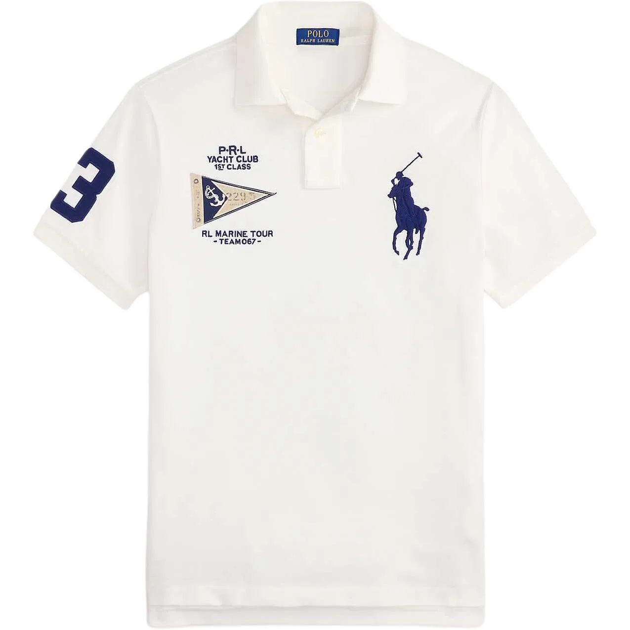 Мужское поло с воротником и зауженной талией Big Pony Polo Shirts Polo Ralph Lauren