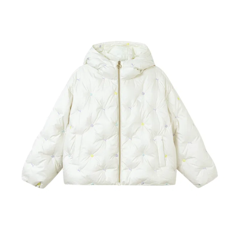 Детский пуховик с капюшоном PUMA, White Color Tone 00310