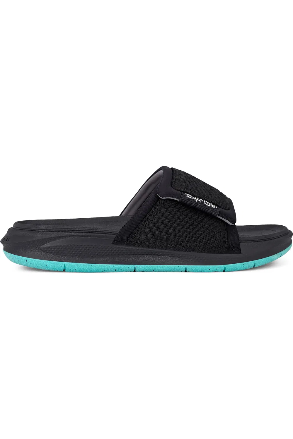 Детские сандалии-слайды на арочной поддержке Breakwater Salt Life, Black/Teal — фото 2