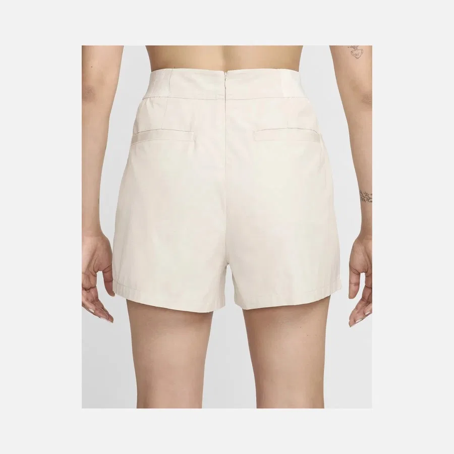 Спортивные шорты с высокой посадкой из 100% хлопка Nike NSW Collection 3" Trouser Short, Бежевый — фото 2