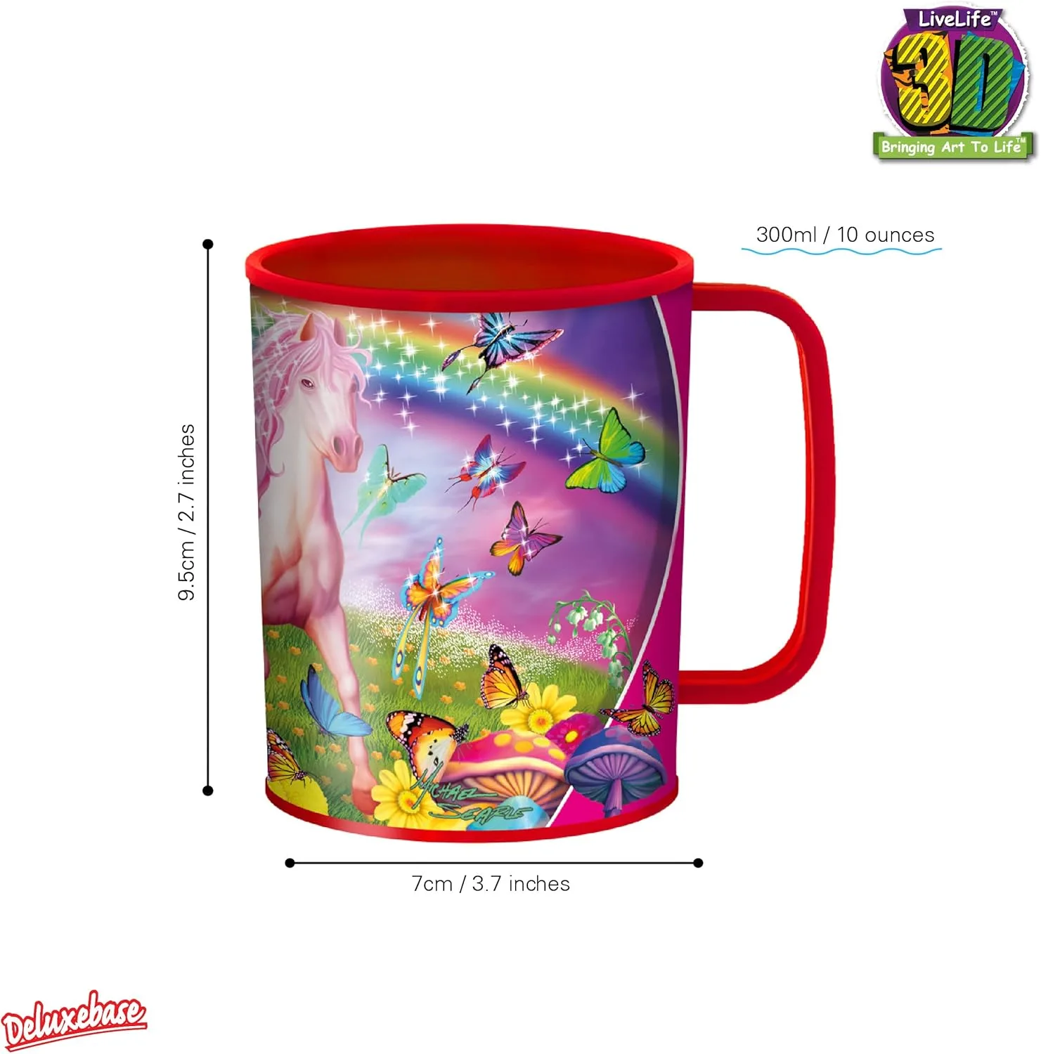 Кружка 3D LiveLife Drinking Cup - Pink Pony Bezels by DeluxeBase, 300 мл — фото 2