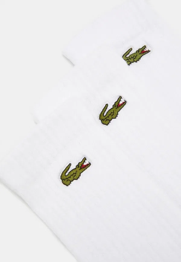Носки Lacoste Chaussettes унисекс, комплект из 3 пар, белые — фото 2