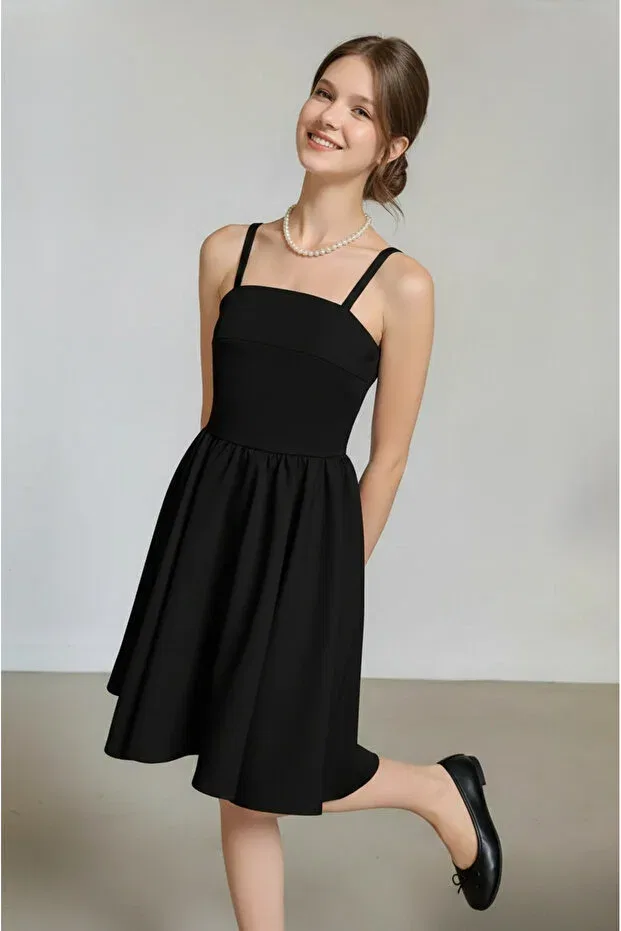 Детское платье для девочек с открытыми плечами Thejojodesign, Black