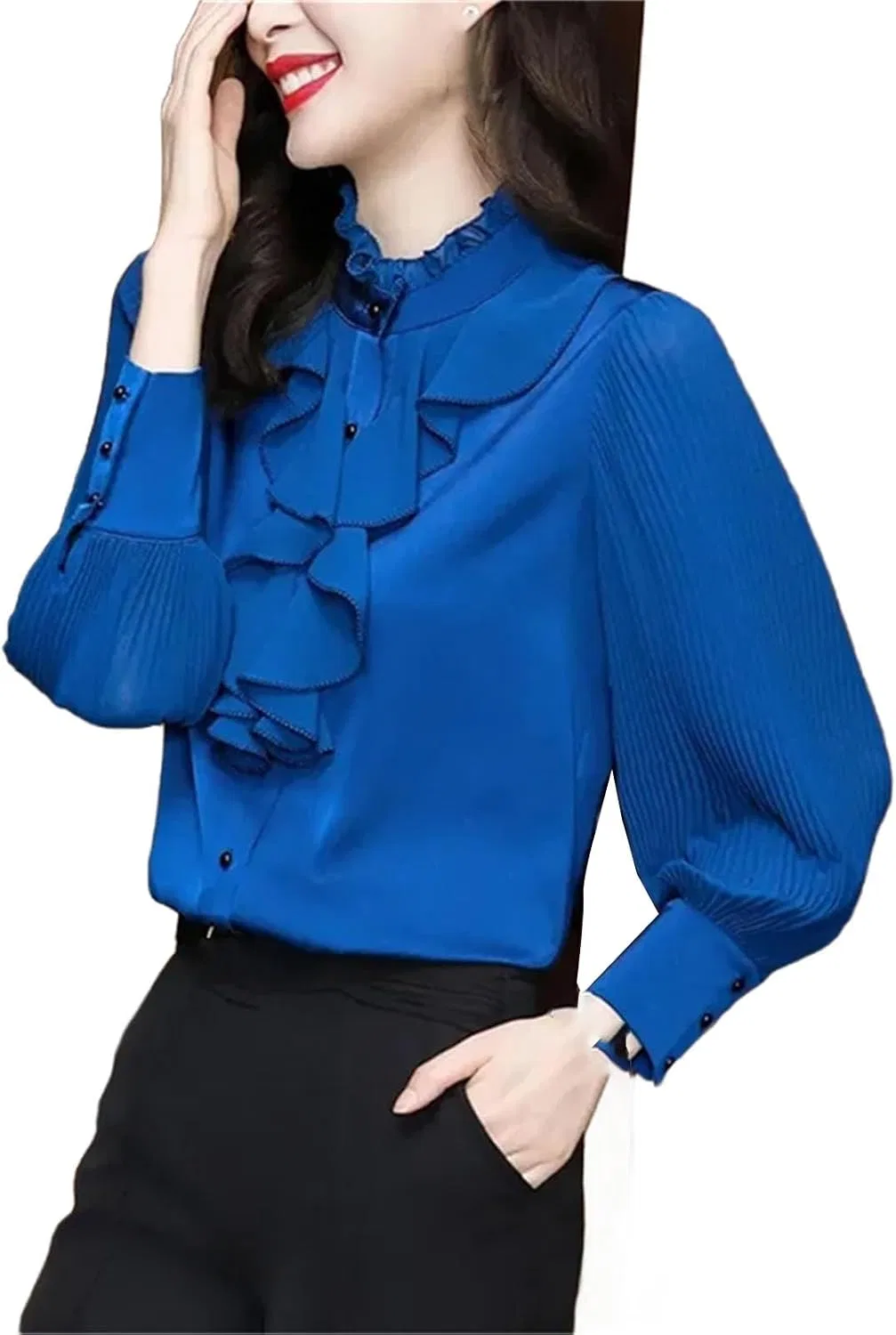Женская блуза с длинным рукавом из шифона Royal Blue