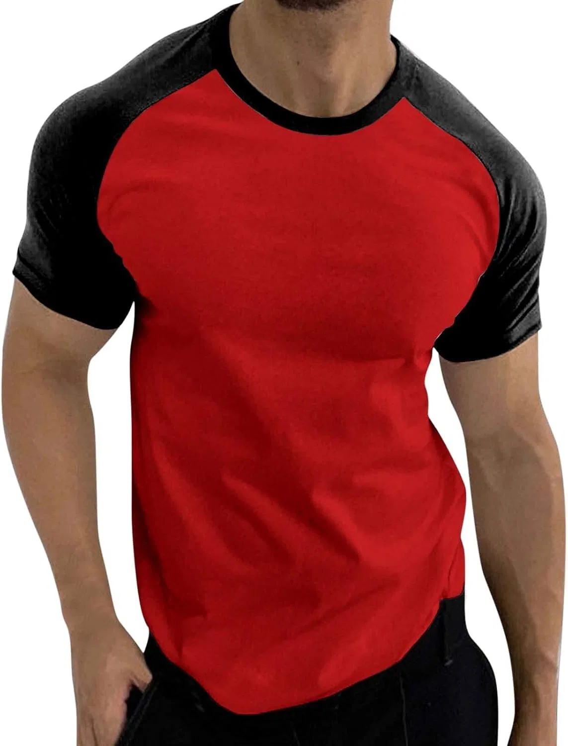 Мужская спортивная футболка реглан Athletic Workout Compression Shirt, Watermelon Red