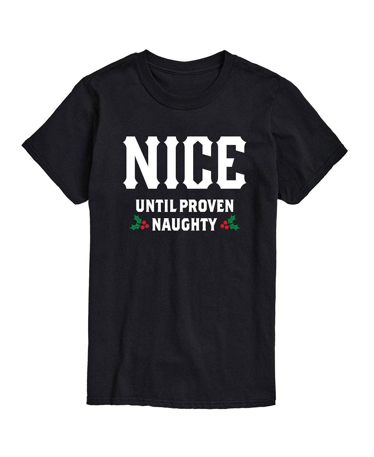

Мужская футболка с коротким рукавом nice until proven naughty AIRWAVES, черный