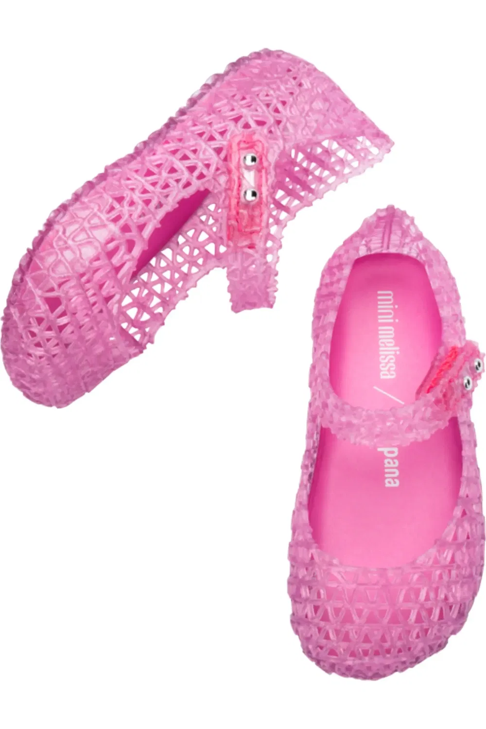 Сандалии детские блестящие Campana Mini Melissa, Pearly Lilac — фото 3