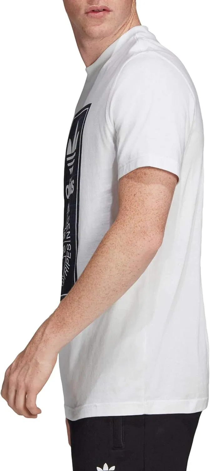 Мужская футболка с клетчатым принтом adidas Originals, White — фото 2