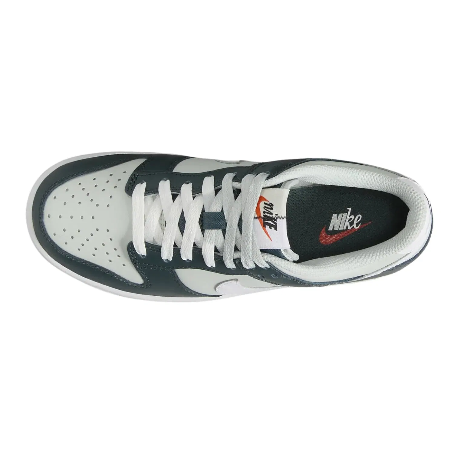 Детские кроссовки для мальчиков с принтом NIKE Dunk Low GS NIKE, White/Laser Fuchsia — фото 4