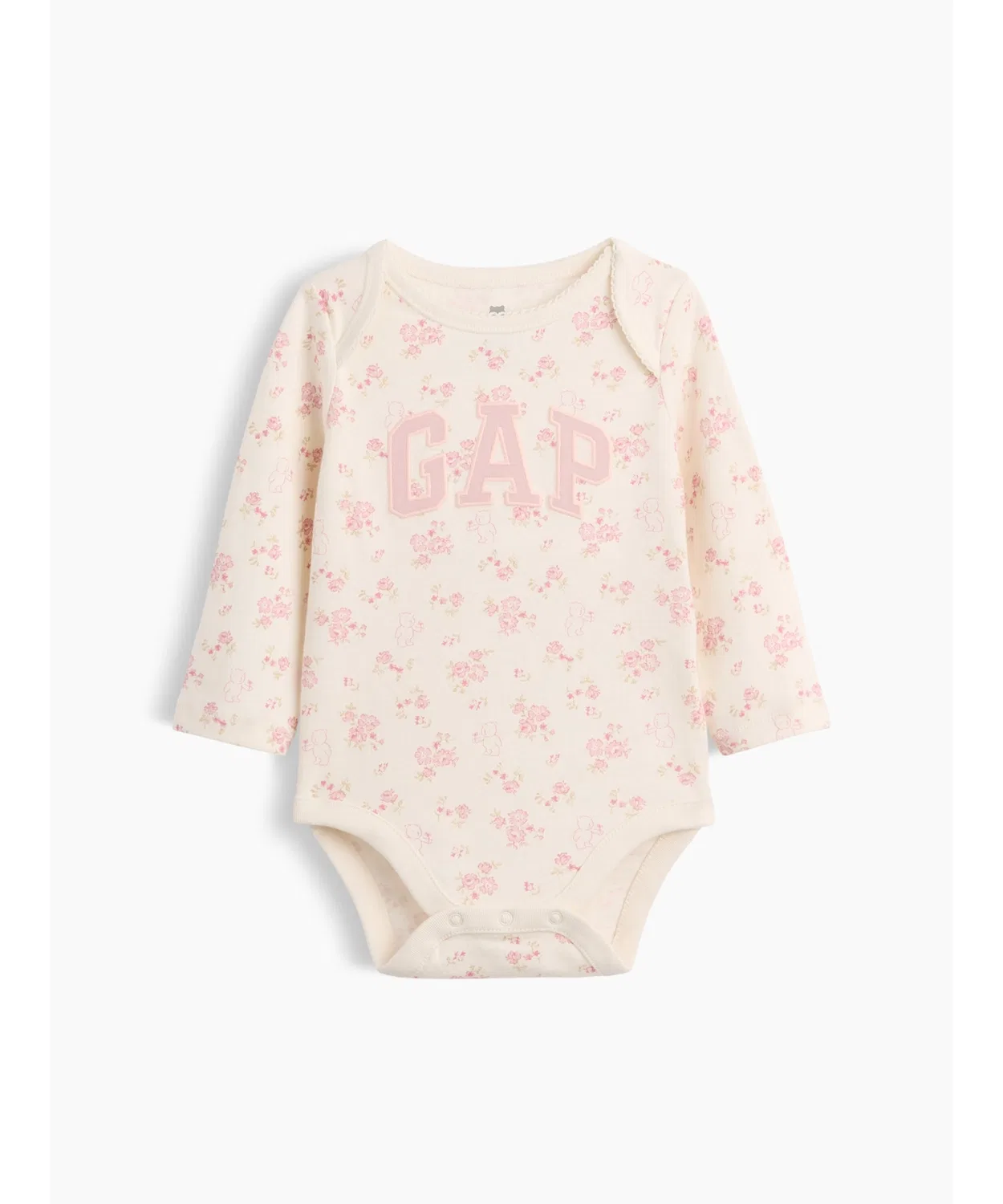 Детский боди-комбинезон с длинным рукавомOrganic Cotton Graphic Bodysuit GAP, Pink