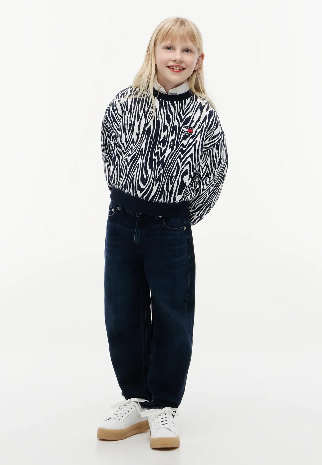 Толстовка с изображением флага наследия - толстовка Tommy Hilfiger, Blue Allover Print — фото 2