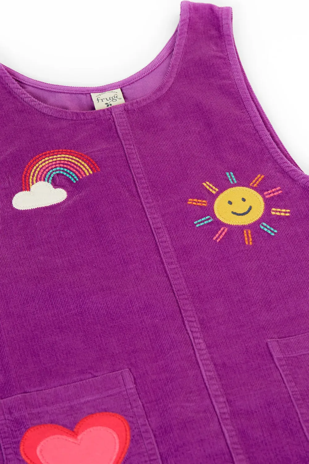 Детское платье-сарафан из вельвета Becky Frugi, Purple — фото 4