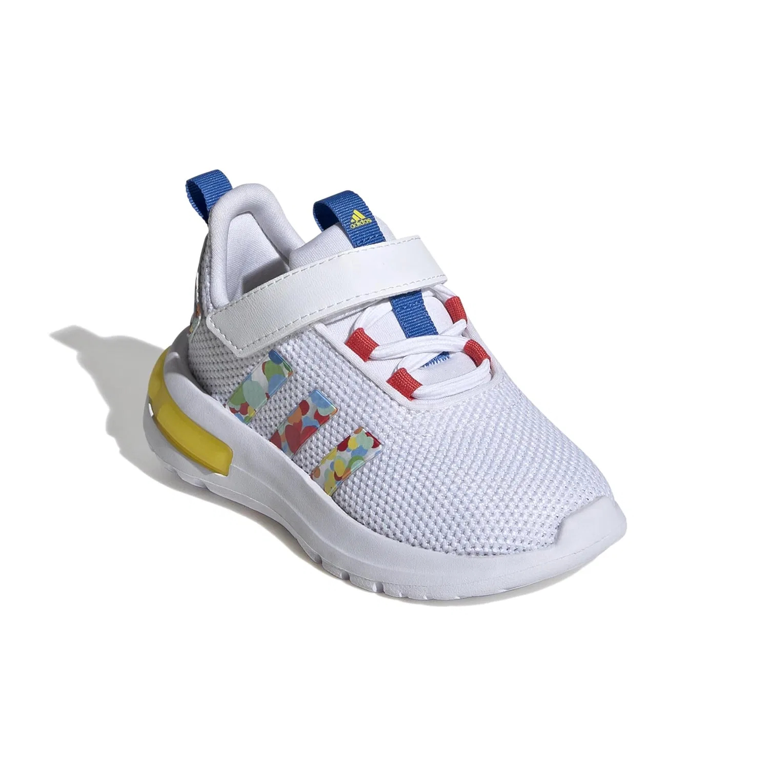Детские кроссовки для мальчиков с принтом Racer Tr23 Hook & Loop Adidas, White Red On Royal Bright