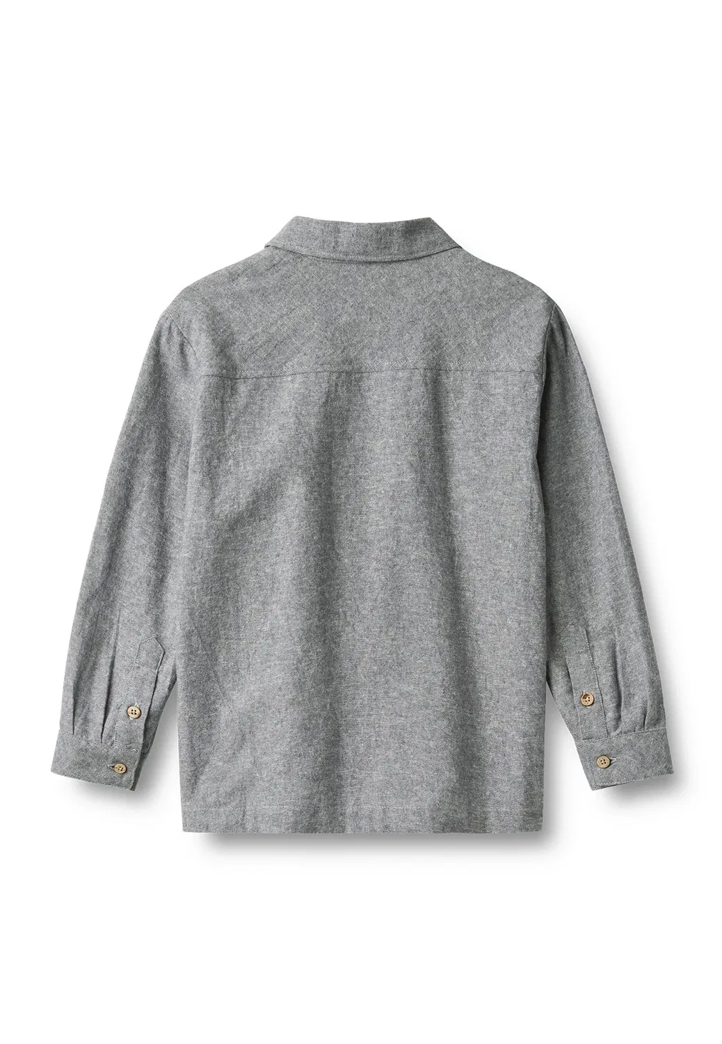 Рубашка «Оскар» унисекс - блузка на пуговицах Wheat, Dark Blue Chambray — фото 2