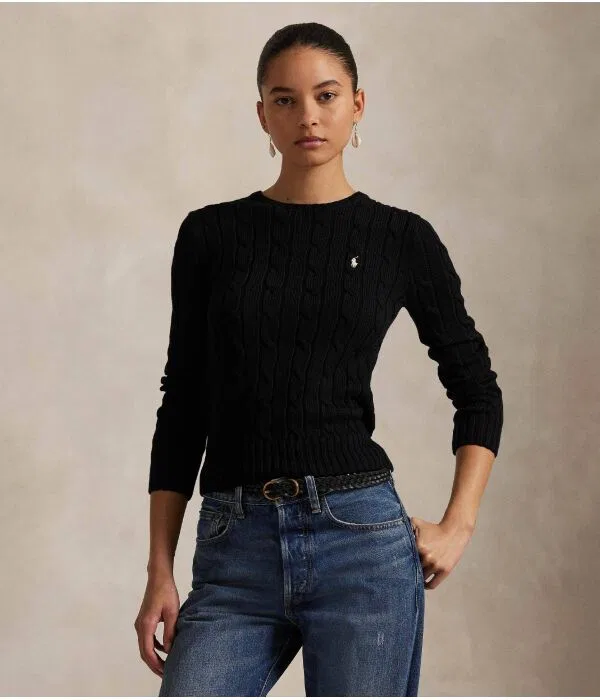 Женский джемпер Slim Fit Polo Ralph Lauren, черный
