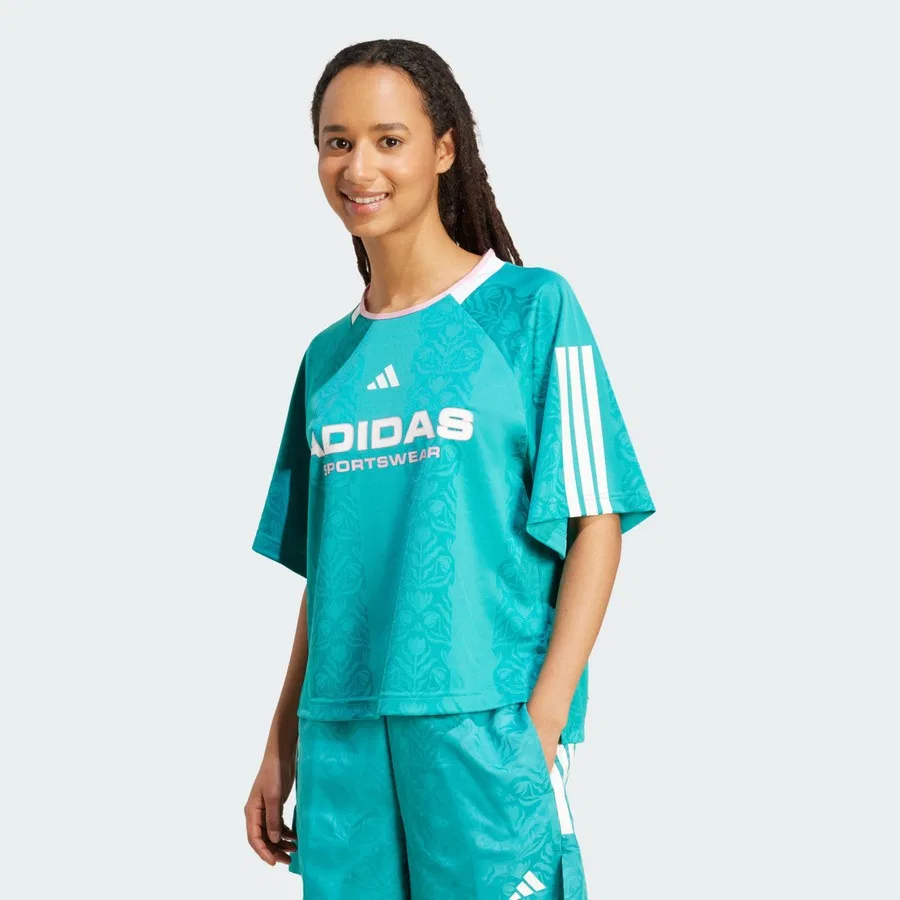 Футболка с длинным рукавом Tiro x Common Goal Jacquard Tee adidas, Зеленый