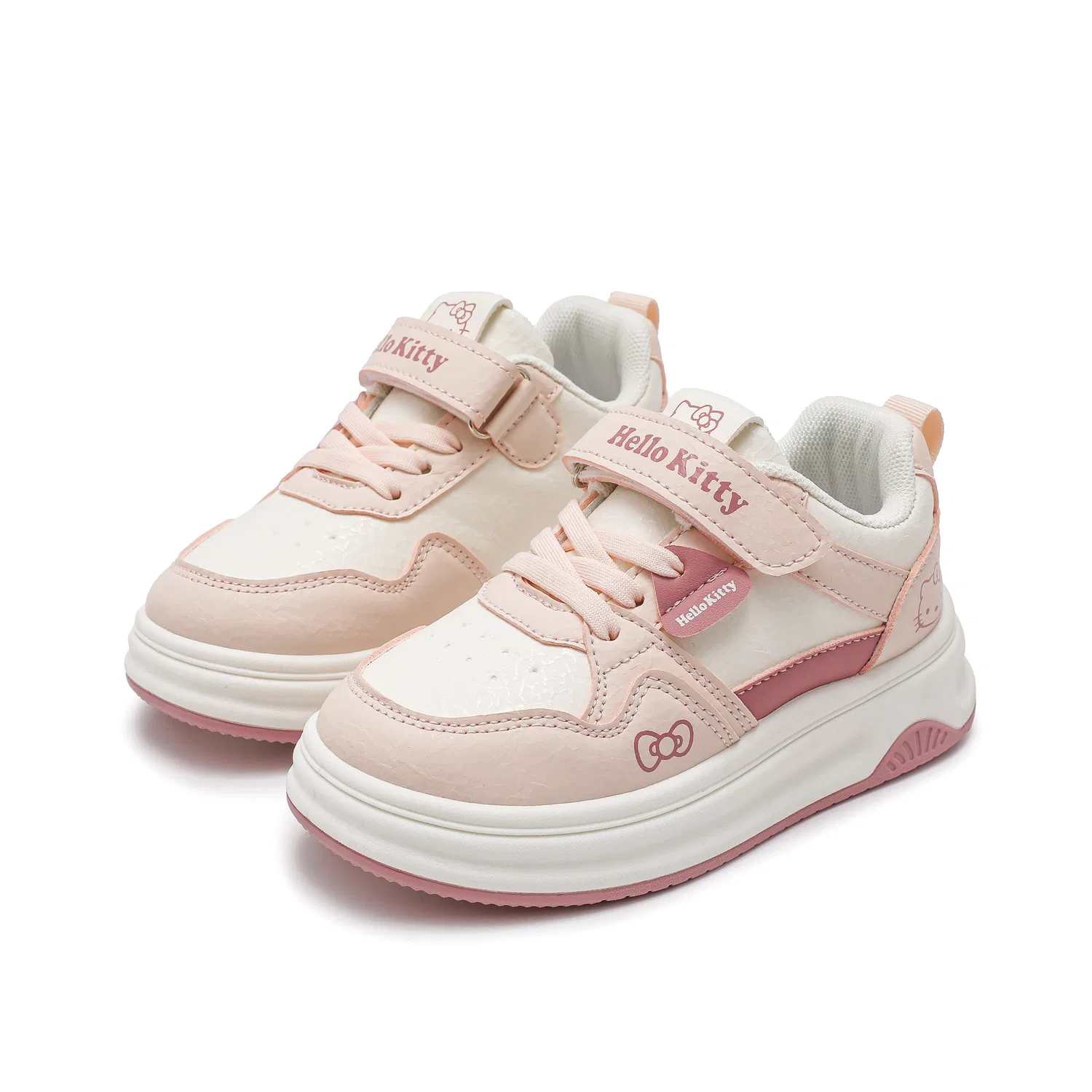 Детские повседневные кроссовки с принтом Hello Kitty, Beige Pink, Sanrio — фото 3