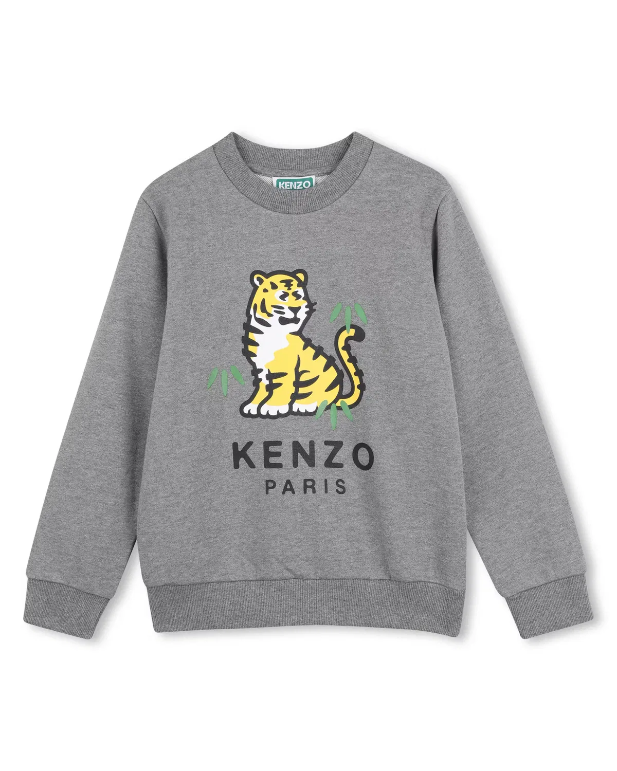 Детская худи для мальчиков с принтом Kenzo Kids, Gris Claro