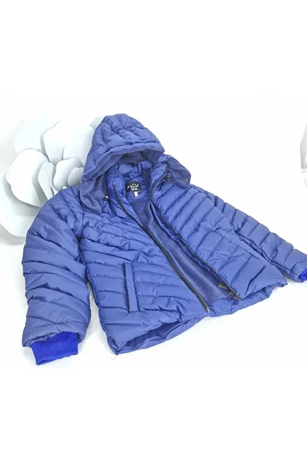 Детское пальто для девочек с капюшоном Evitle, Navy Blue