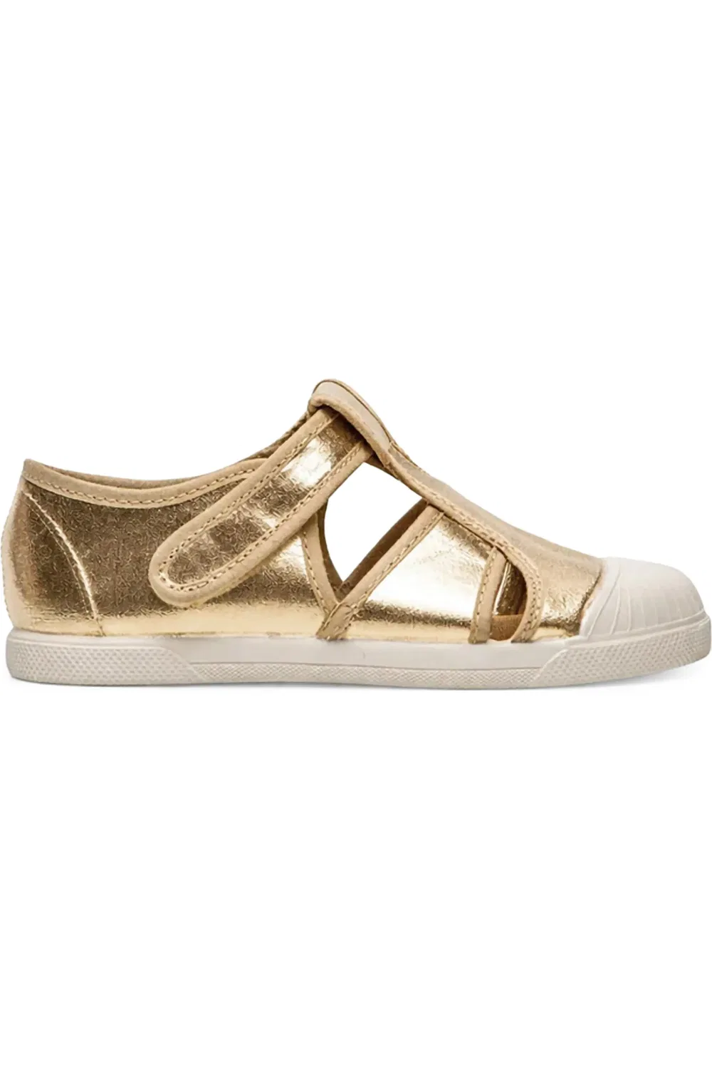 Туфли детские на плоской подошве с ремешком Riley CHILDRENCHIC, Gold