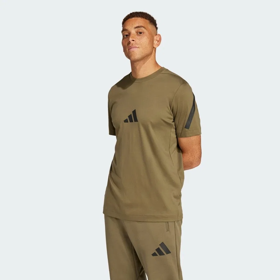 Футболка с принтом Z.N.E. Tee adidas, Петроль