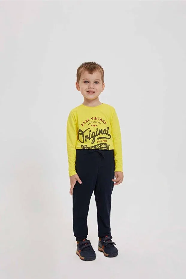 Детские спортивные штаны для мальчиков из футера Lee Cooper, Navy Blue — фото 2