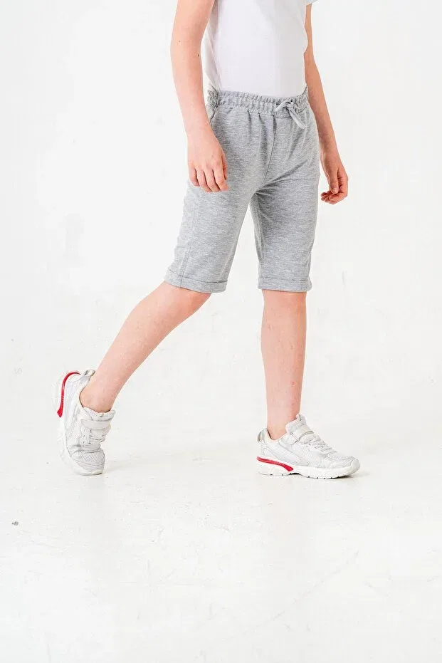 Детские шорты для мальчиков хлопковые Mışıl Kids, Gray Melange — фото 4